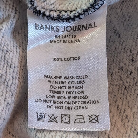 BANKS JOURNAL SWEATSHIRT sweater Sz LARGE 100% ORGANIC COTTON TRULY STUNNING ! - Picture 9 of 9